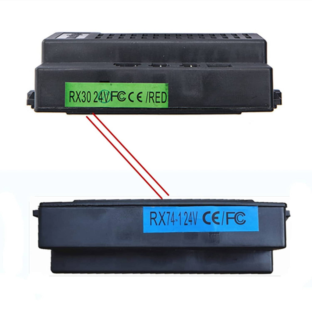 Weelye RX74 24V control box receiver with label and cable connection ends