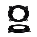 Toyota Camry speaker adapter, black plastic mounting ring with four screw holes