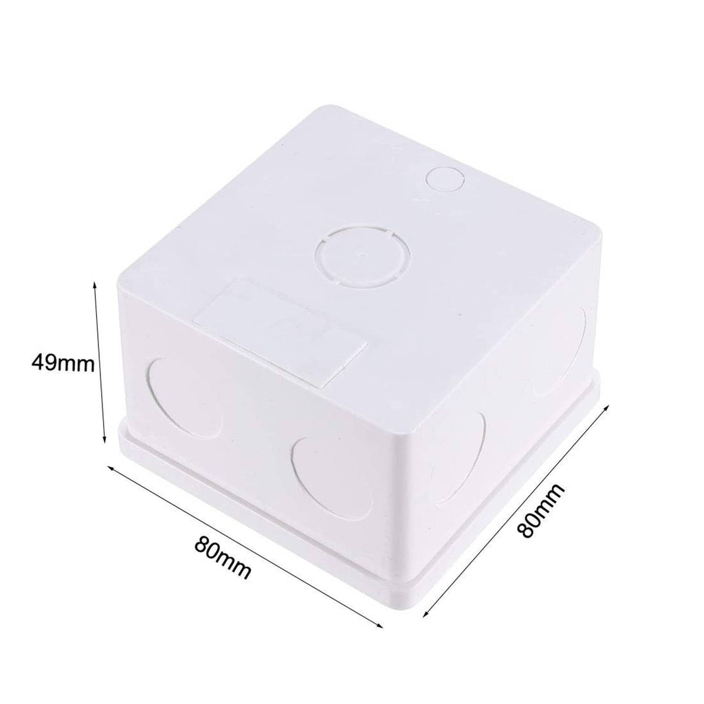 RivetOak uxcell 86x86x49mm Wall Switch Box Deep Case 86 Type 49mm Depth, 6pcs, white