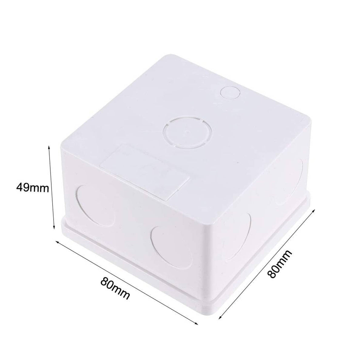 RivetOak uxcell 86x86x49mm Wall Switch Box Deep Case 86 Type 49mm Depth, 6pcs, white