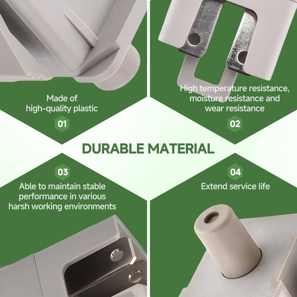 Durable plastic interlock safety switch showing mounting and terminals