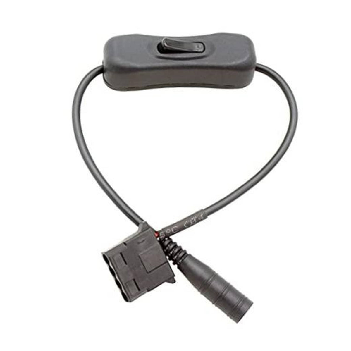 DC power to 4-pin Molex PC fan adapter cable with inline power switch
