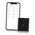 Black Wi‑Fi relay switch module with power button and Wi‑Fi indicator LEDs