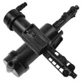 Black headlight washer jet nozzle with mounting bracket and hoses, left/right style