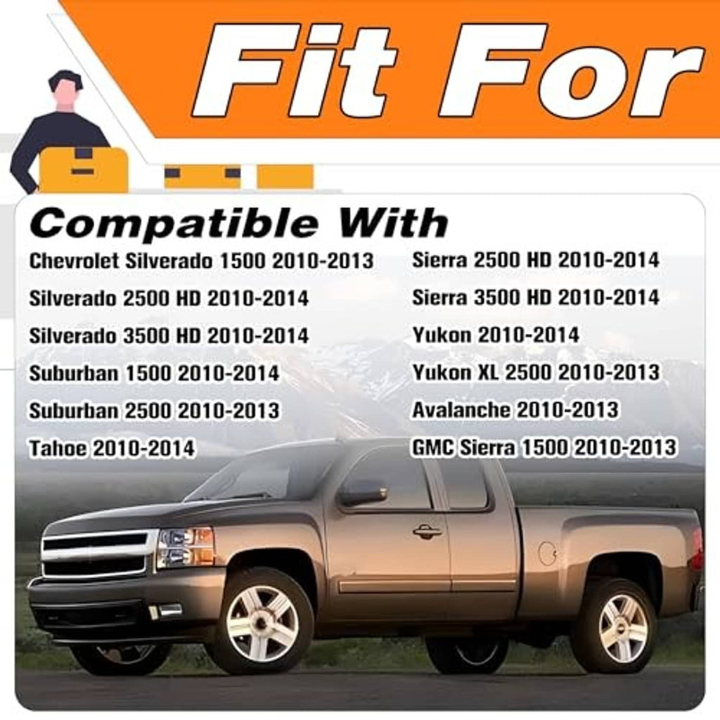 Pickup truck compatibility graphic for door armrest replacement