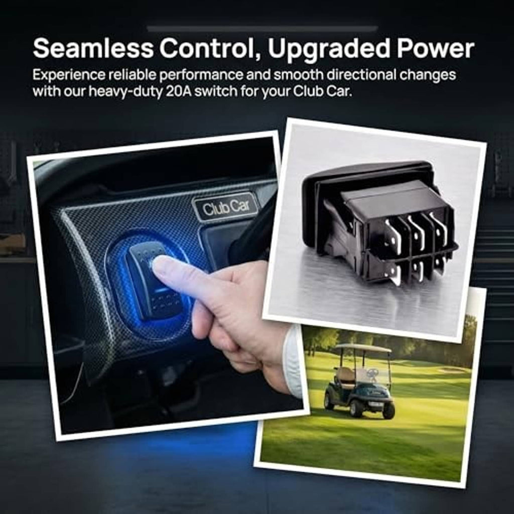 Forward/reverse control switch, black housing with metal terminal contacts