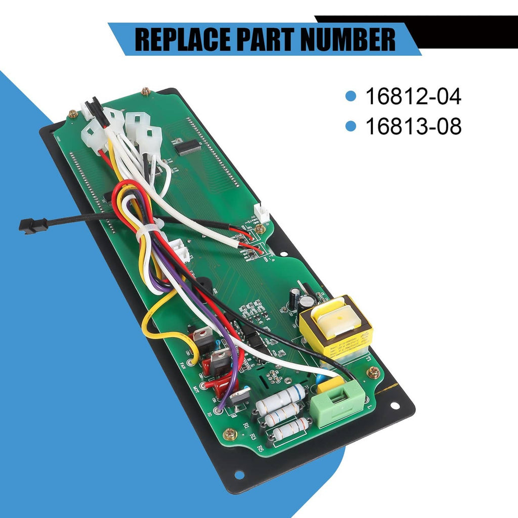 Pellet grill control board circuit board with wiring harness and components