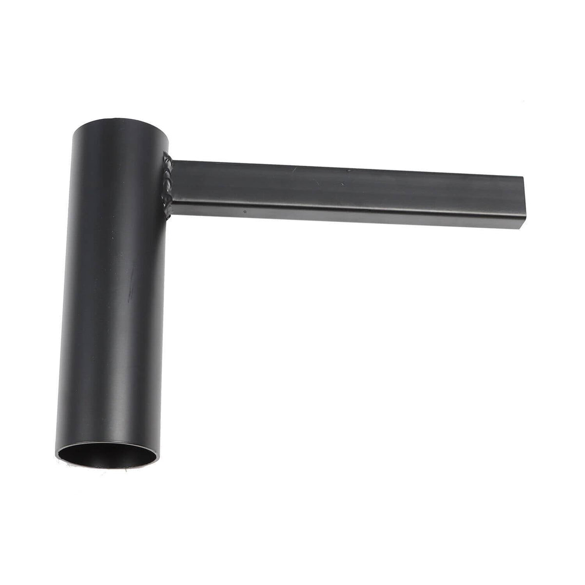 Black L-shaped post and horizontal arm component for duck head modification kit