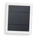 White solar panel with dark photovoltaic cell grid for Ring-style camera charging