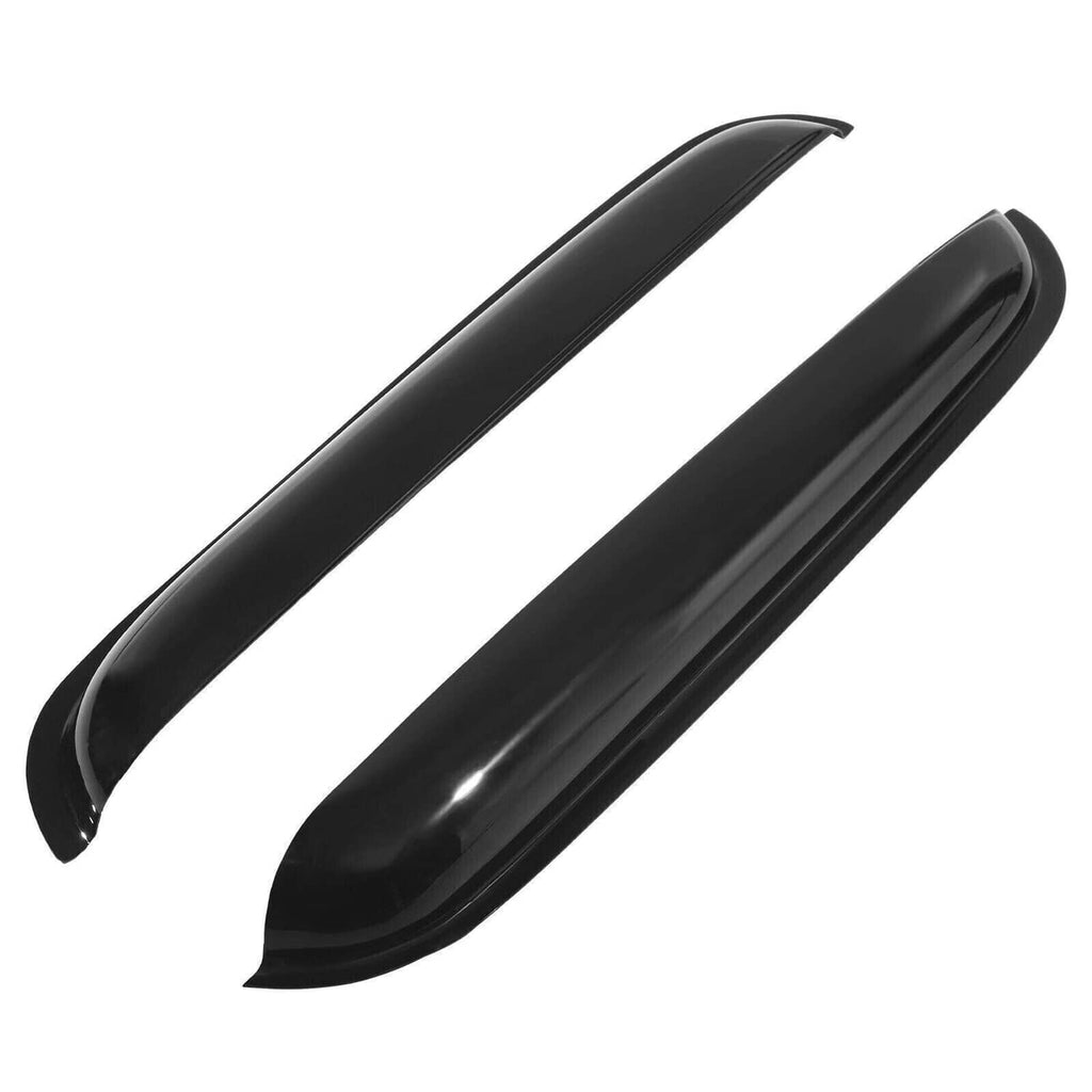 Black window visor pair with smooth glossy finish