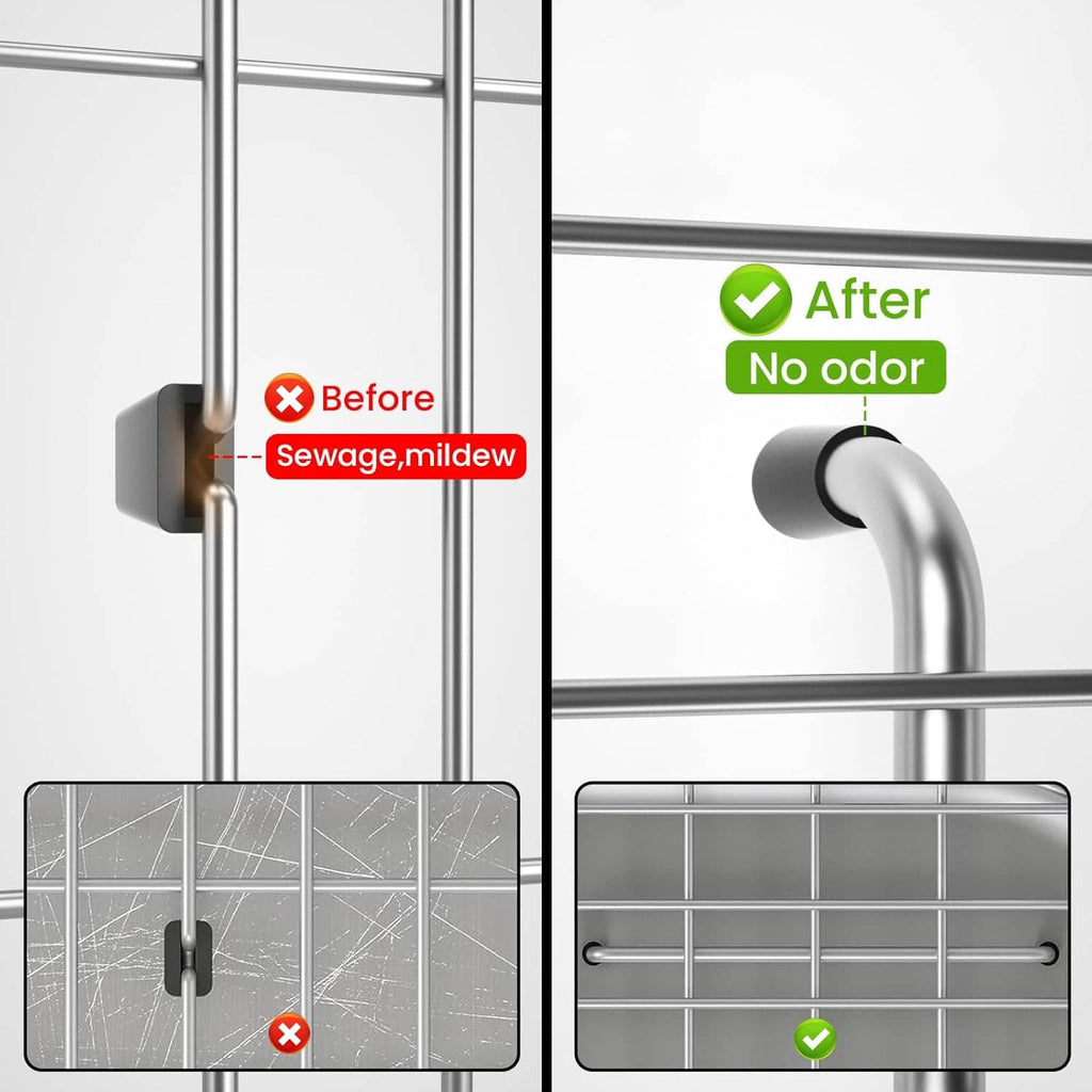 Sink bottom grid with centered circular drain opening diagram