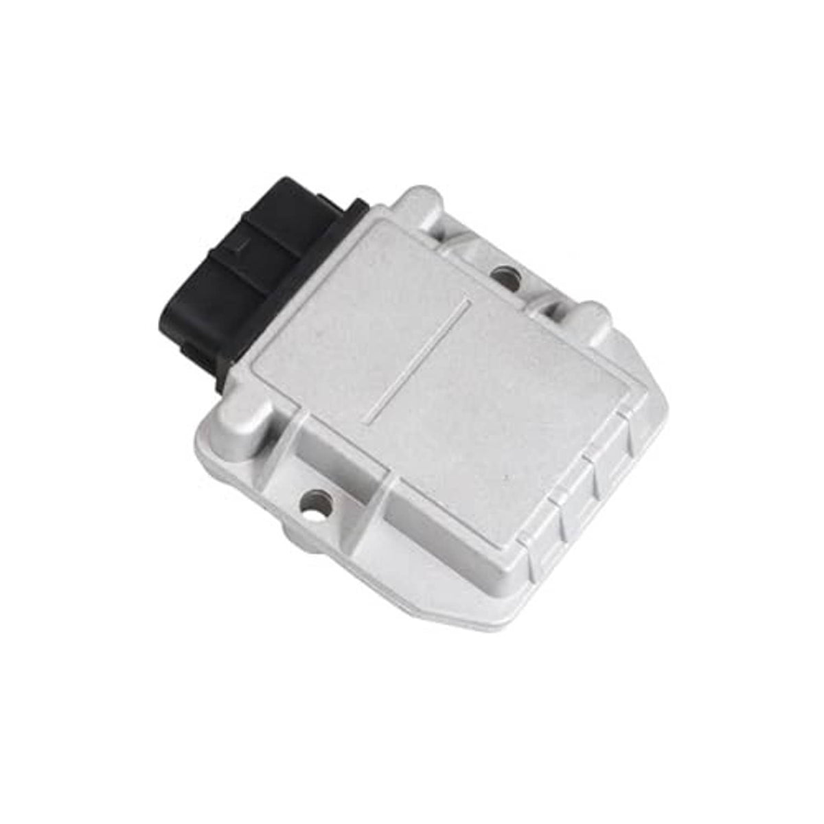 Silver ignition control module with black plug and side mounting holes