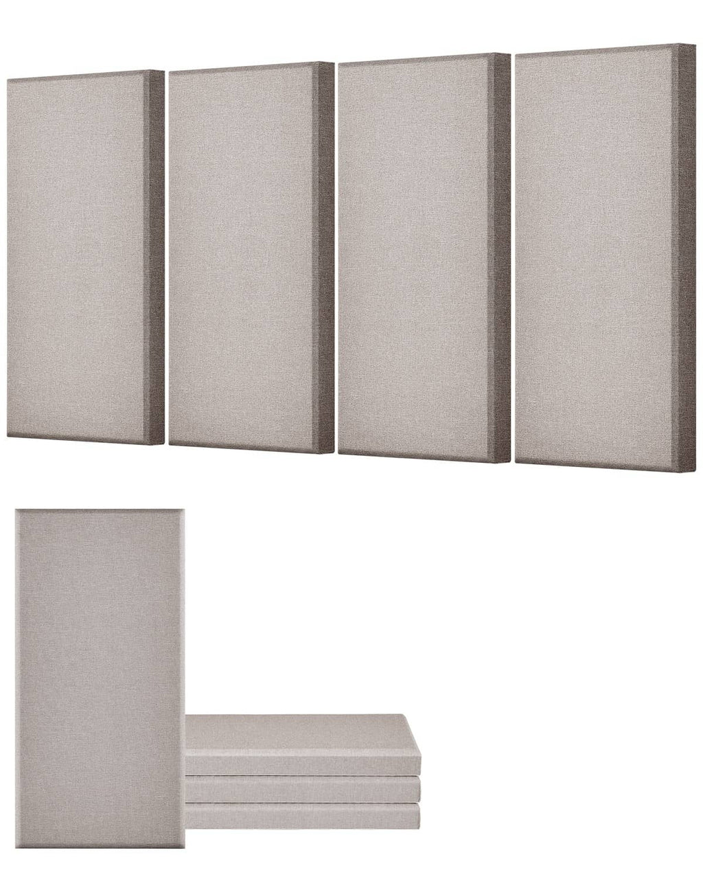4-pack camel acoustic wall panels, rectangular fabric panels for wall mounting