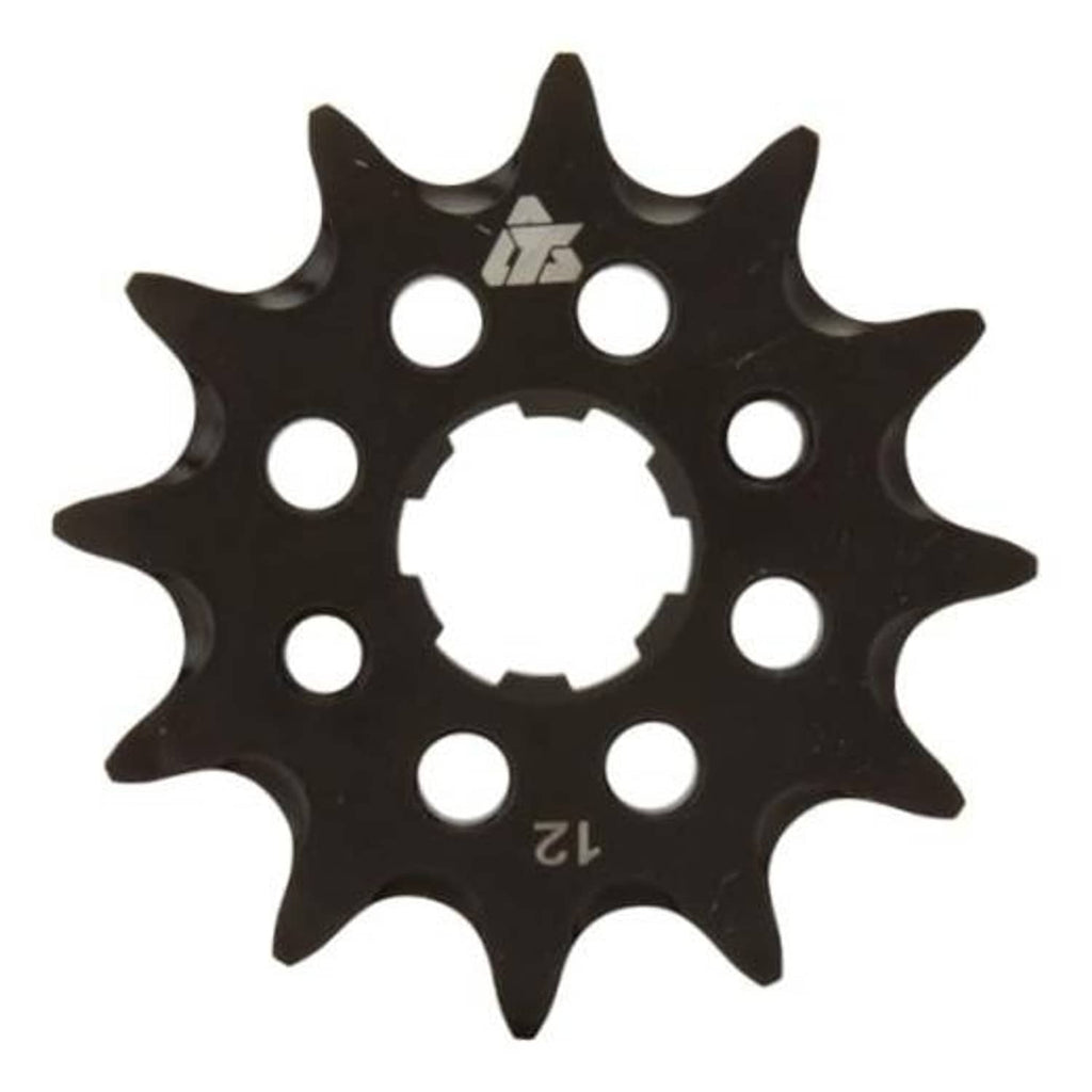 12-tooth front drive sprocket, black hardened steel, 520 pitch chain