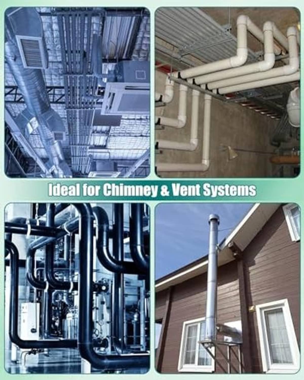 Metal pipe hanger clamps a circular ventilation duct with split ring and brackets