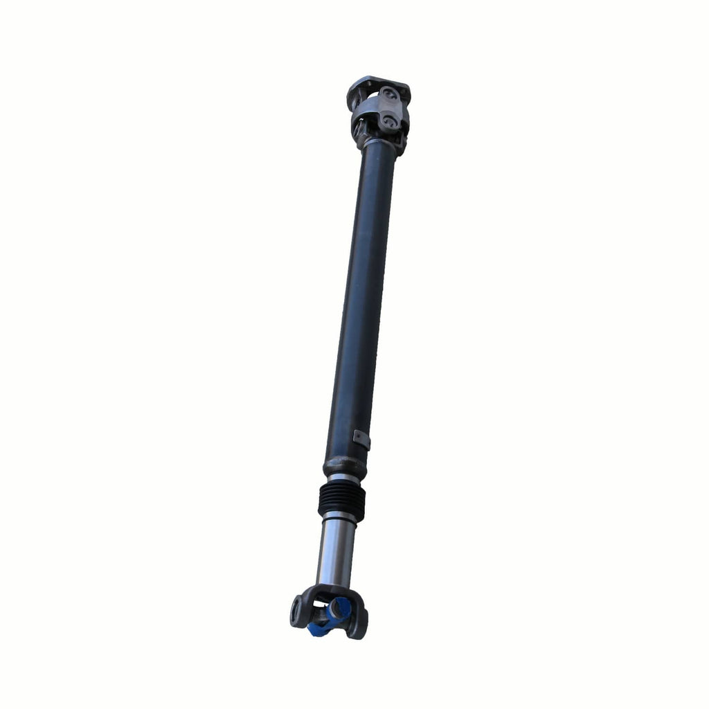 Front drive shaft with splined section and blue joint hardware at one end
