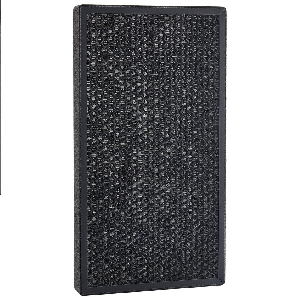 H13 air filter panel with black non-woven honeycomb-like texture