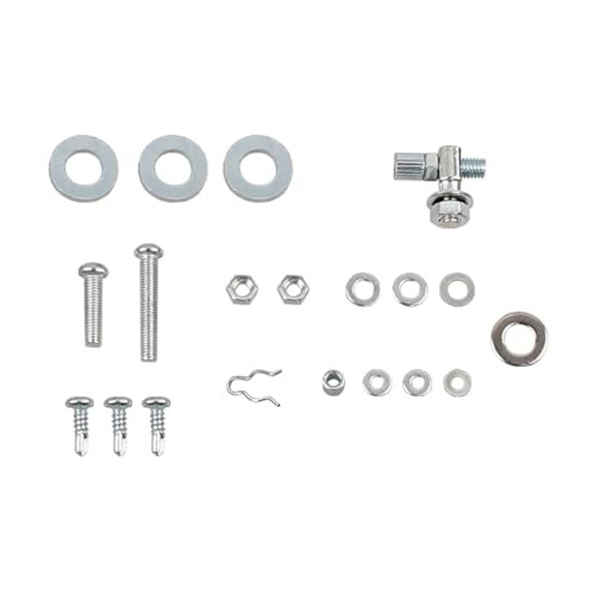 Throttle control hardware kit with mounting bolts, washers, and connector pieces