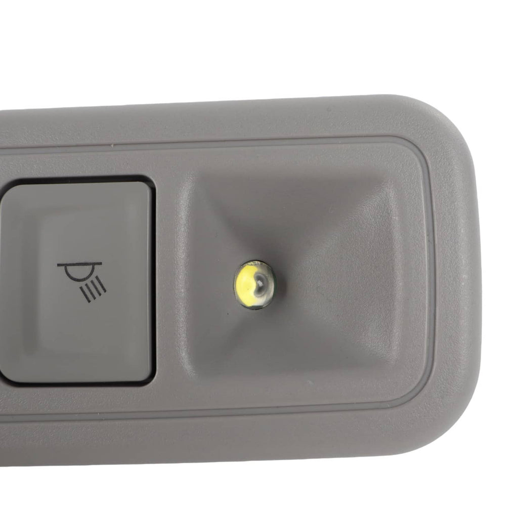 Gray dome light control area with vent icon and small illuminated bulb