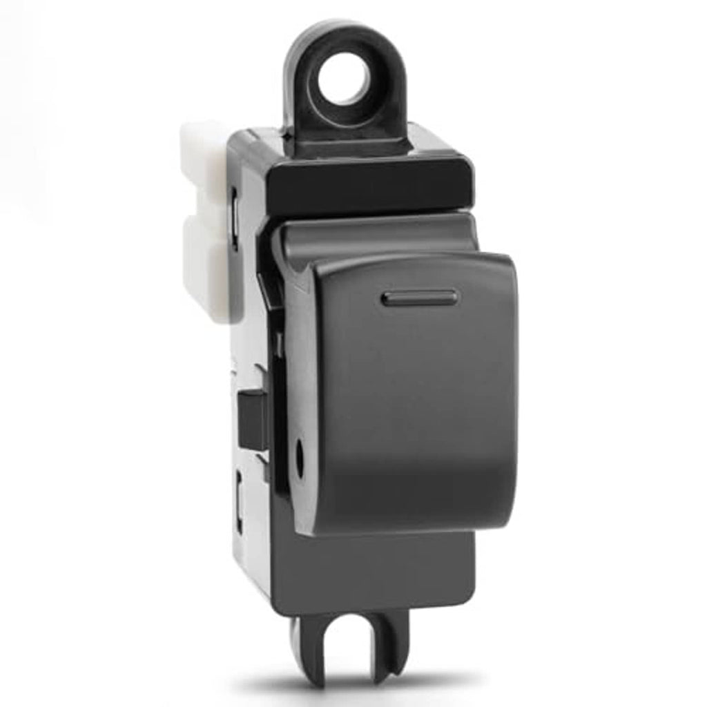 Power window switch side view, dark gray button and connector housing