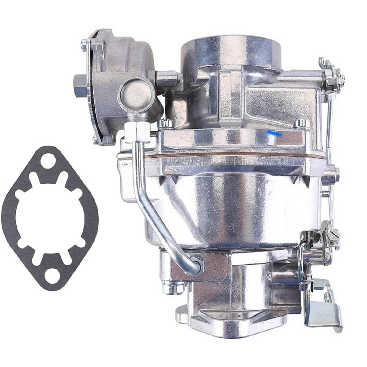1-barrel carburetor body with linkage, air intake opening, and mounting gasket