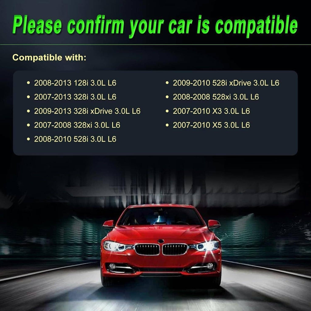 Automotive alternator compatibility graphic with front car view