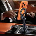 MagSafe car phone mount with magnetic holder, black adjustable stand for dashboard