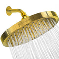 RivetOak SparkPod Rain Shower Head, 8 Inch Round, Egyptian Gold 8 Inch,