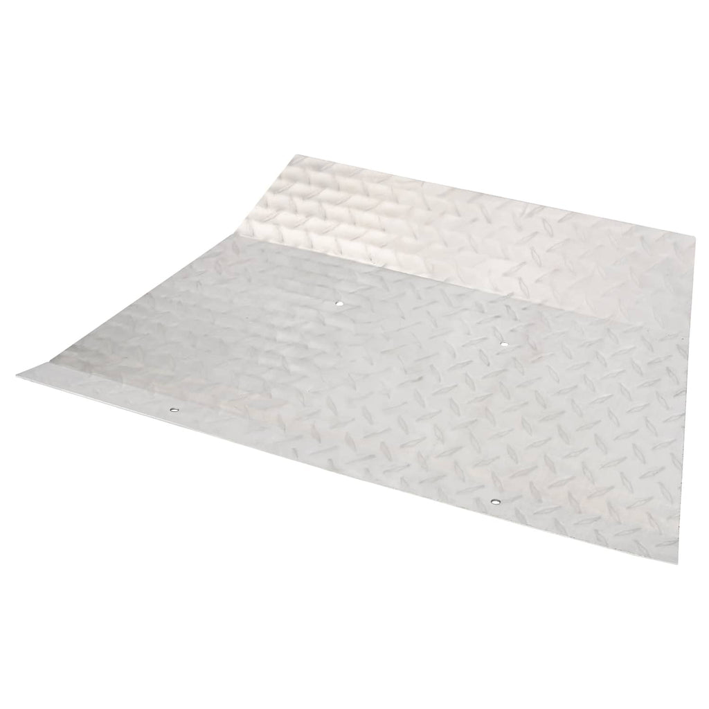Aluminum diamond plate bumper cover with folded edge and mounting holes