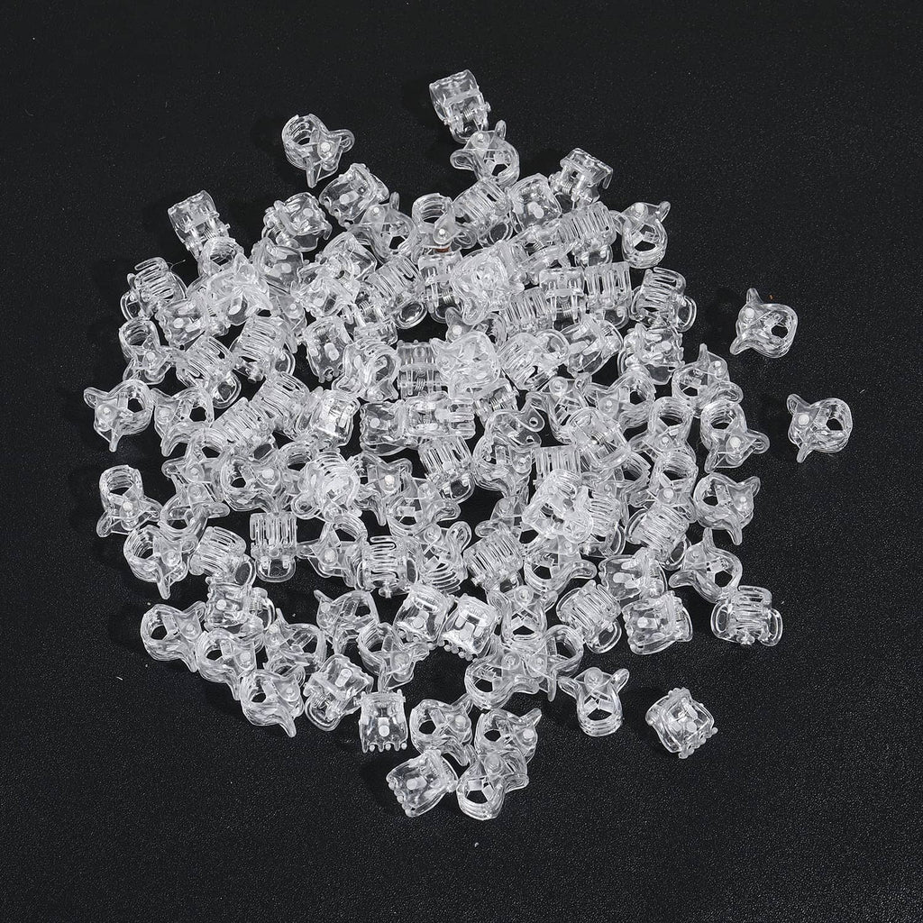 Clear mini claw hair clips, 100-piece pack of small transparent clips