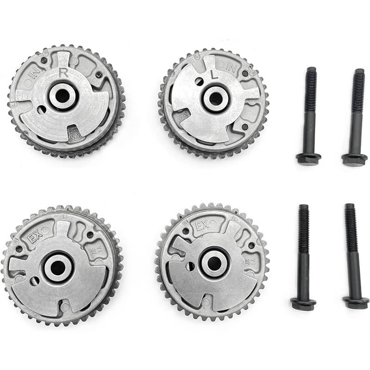 Timing chain kit cam phaser gears with mounting bolts