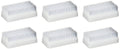 Therapy brush set of six white foam blocks with short bristles, arranged in rows