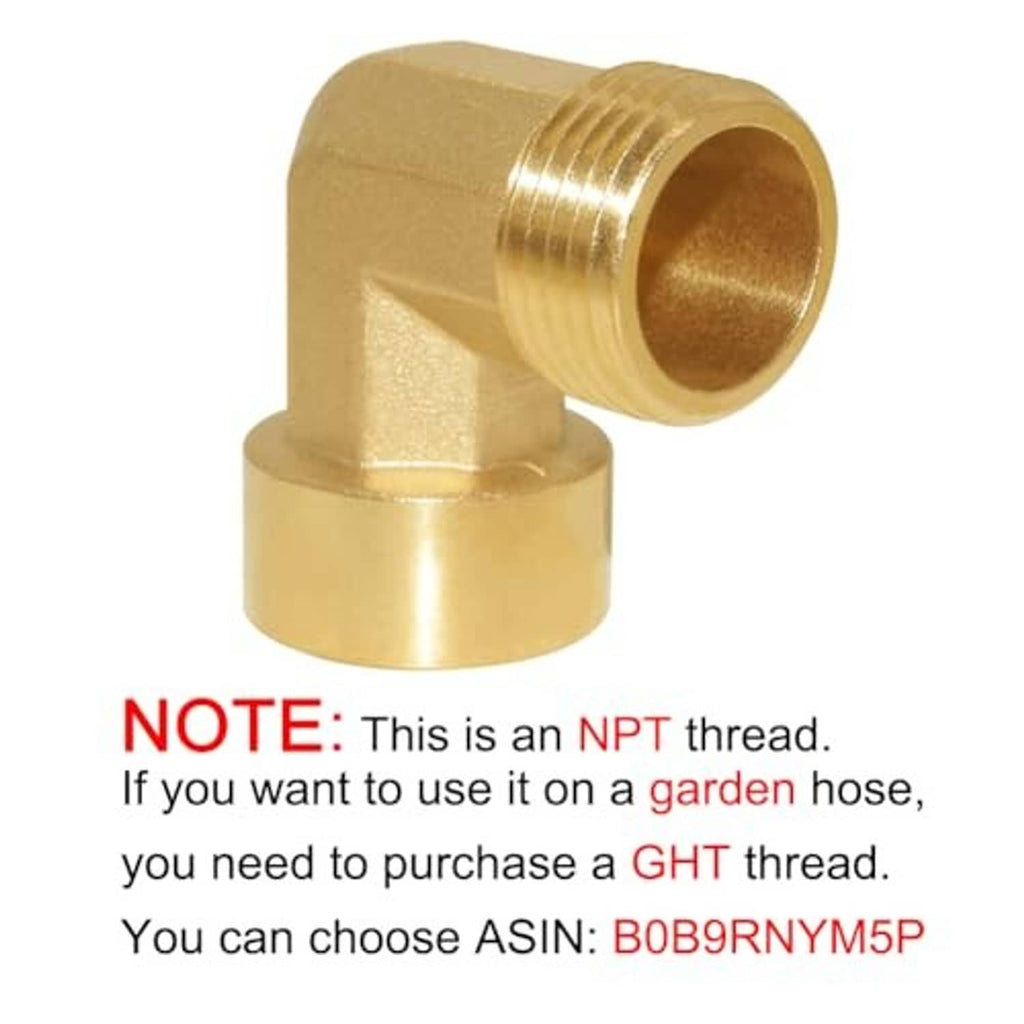 Forged brass 90-degree elbow fitting with NPT threads and a short cylindrical body