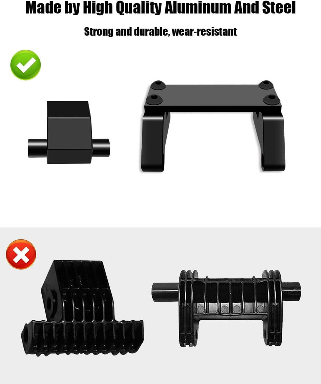 Black metal drive toggle and clevis mount bracket set with sleeve and end piece