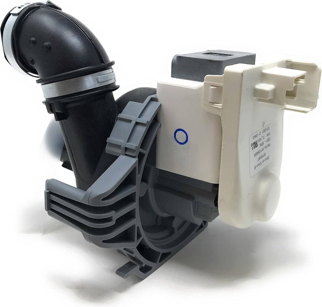 Dishwasher pump replacement part with wiring connector and molded plastic housing