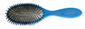 Isinis hair brush with medium black bristles and electric blue oval handle