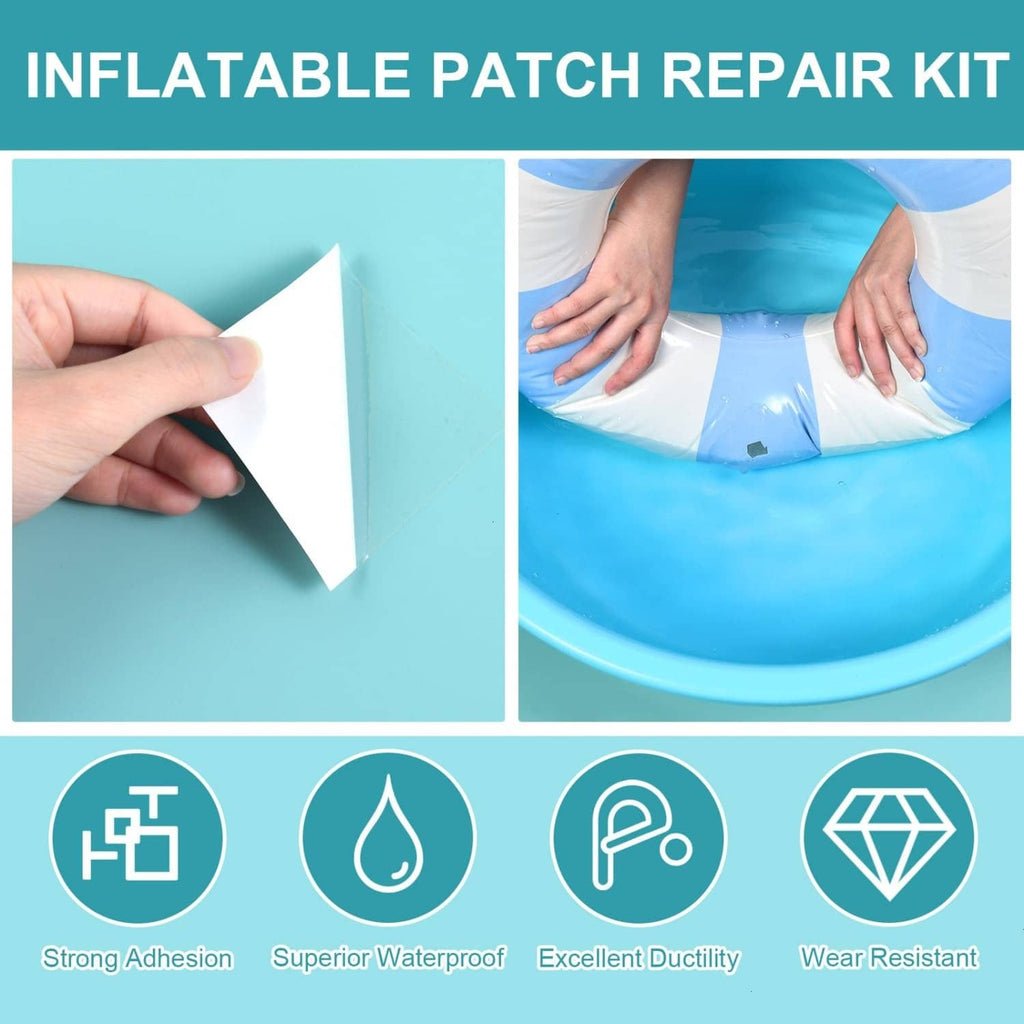 Self-adhesive transparent inflatable patch piece for repairing holes, waterproof seal.