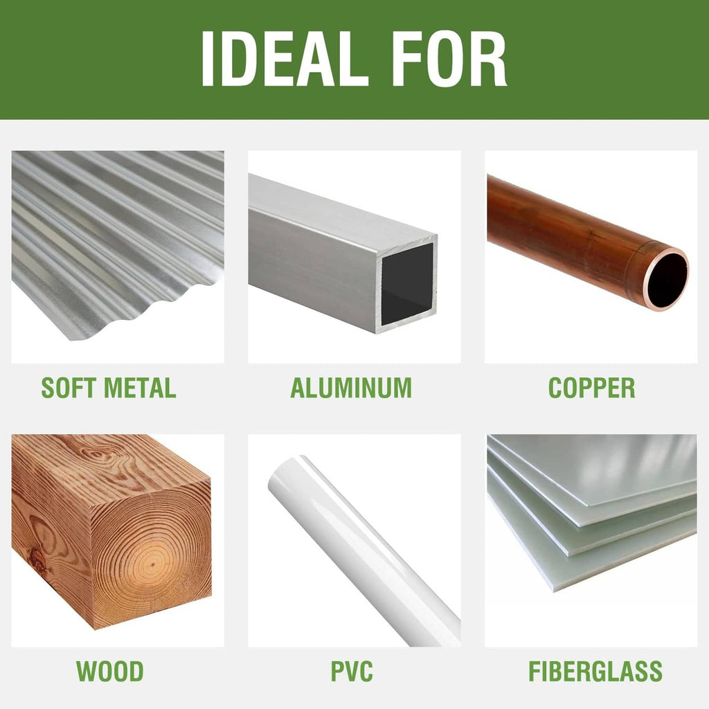 Drill bit use guide: soft metal, aluminum, copper, wood, PVC, fiberglass