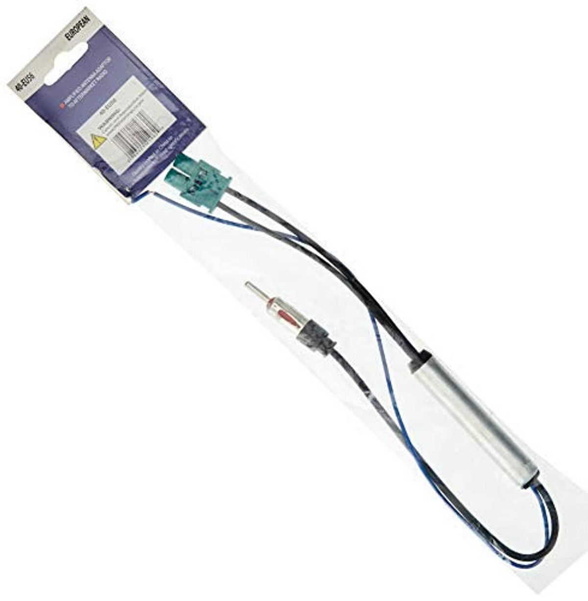 Boxed wireless antenna adapter cable with silver rod and multi-pin Fakra connectors