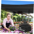 Black 90% shade cloth sun shade net, folded bundle with edge grommets