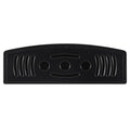 Black slotted front water drip tray with circular drain openings for soft serve machines