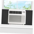 Window AC side panel with black foam accordion seals for side gaps
