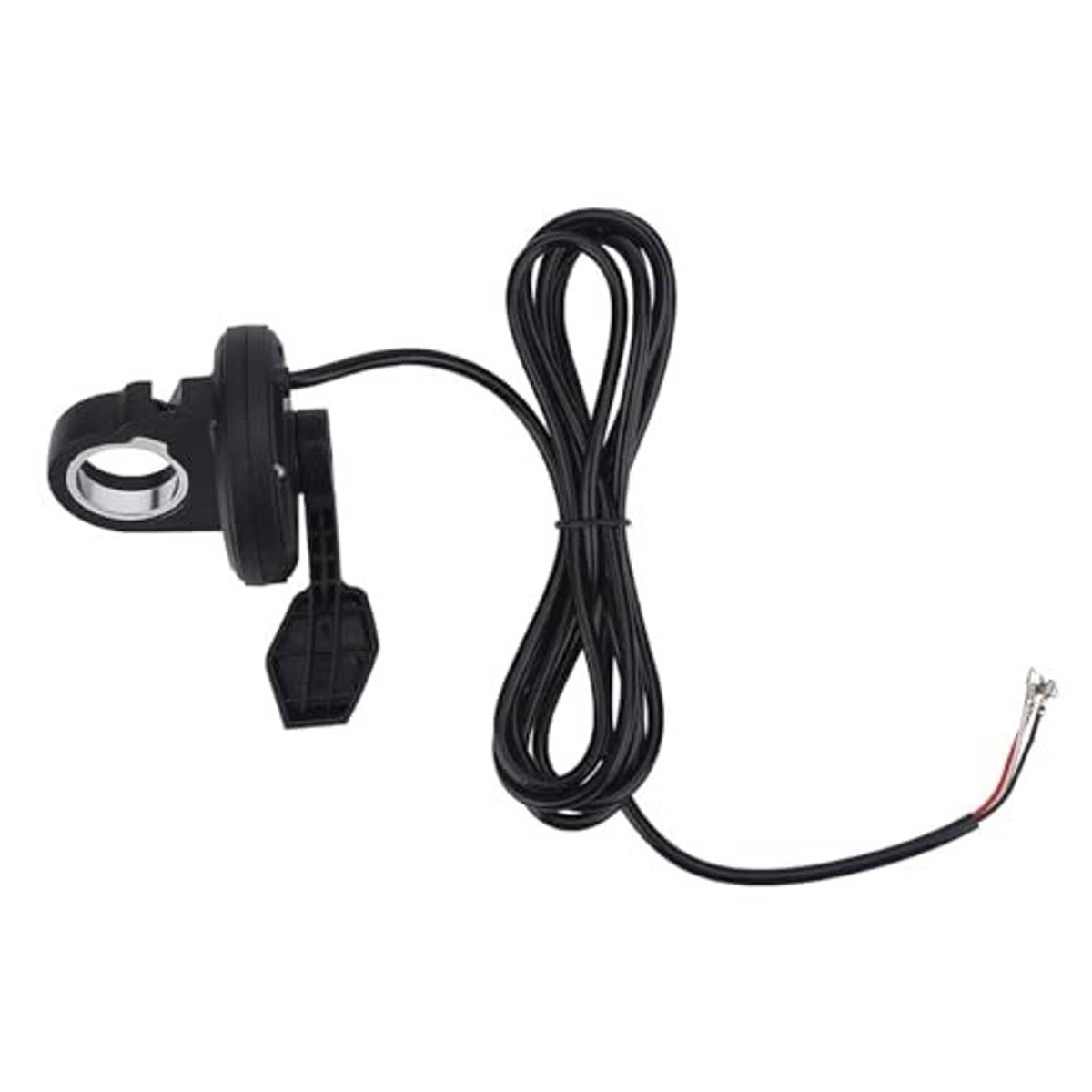 Black thumb throttle speed control with attached wiring harness and red/black leads