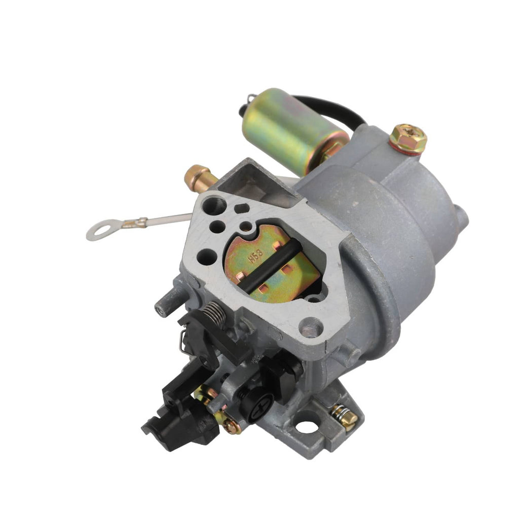 Carburetor assembly with gray body, rainbow cylinder, and side wiring harness