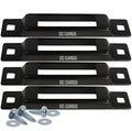 DC Cargo single-slot E-track tie-downs, 4-pack, black powder-coated brackets