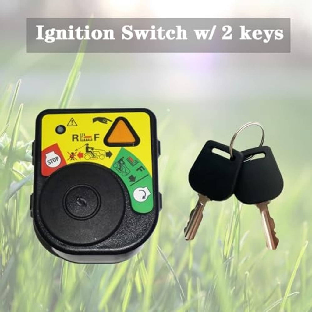 Ignition switch module with 2 keys, black dial and yellow safety label panel