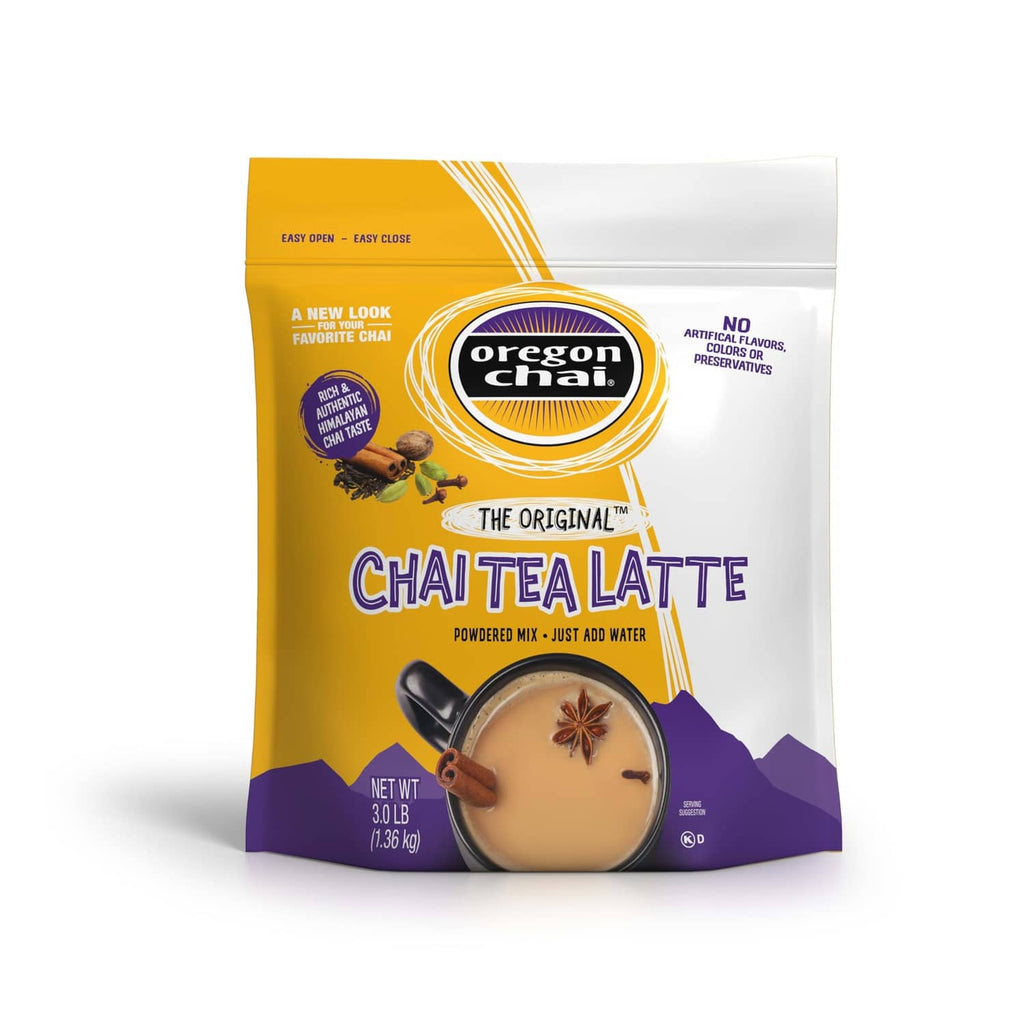 Oregon Chai Chai Tea Latte mix pouch, The Original, powdered milk, net wt 3 lb