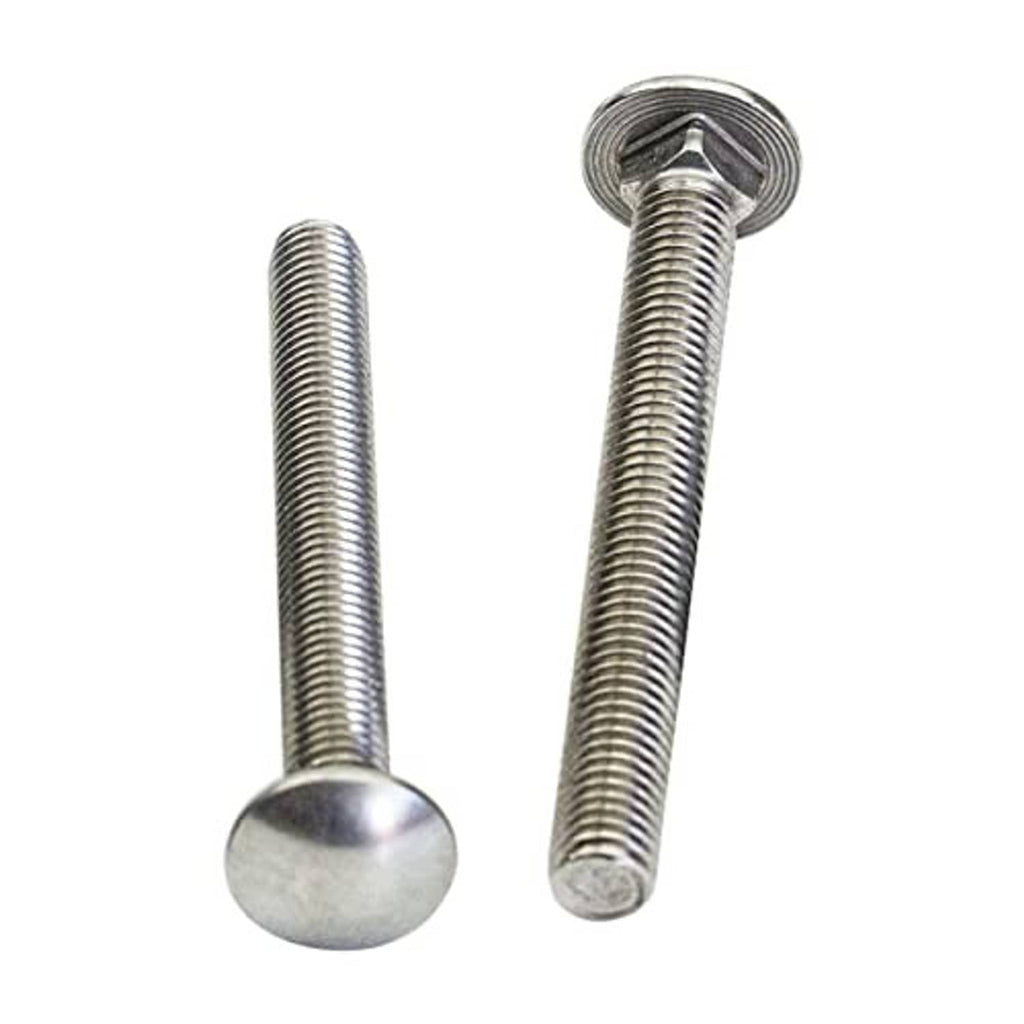 Two stainless mounting screws with flat heads and threaded ends