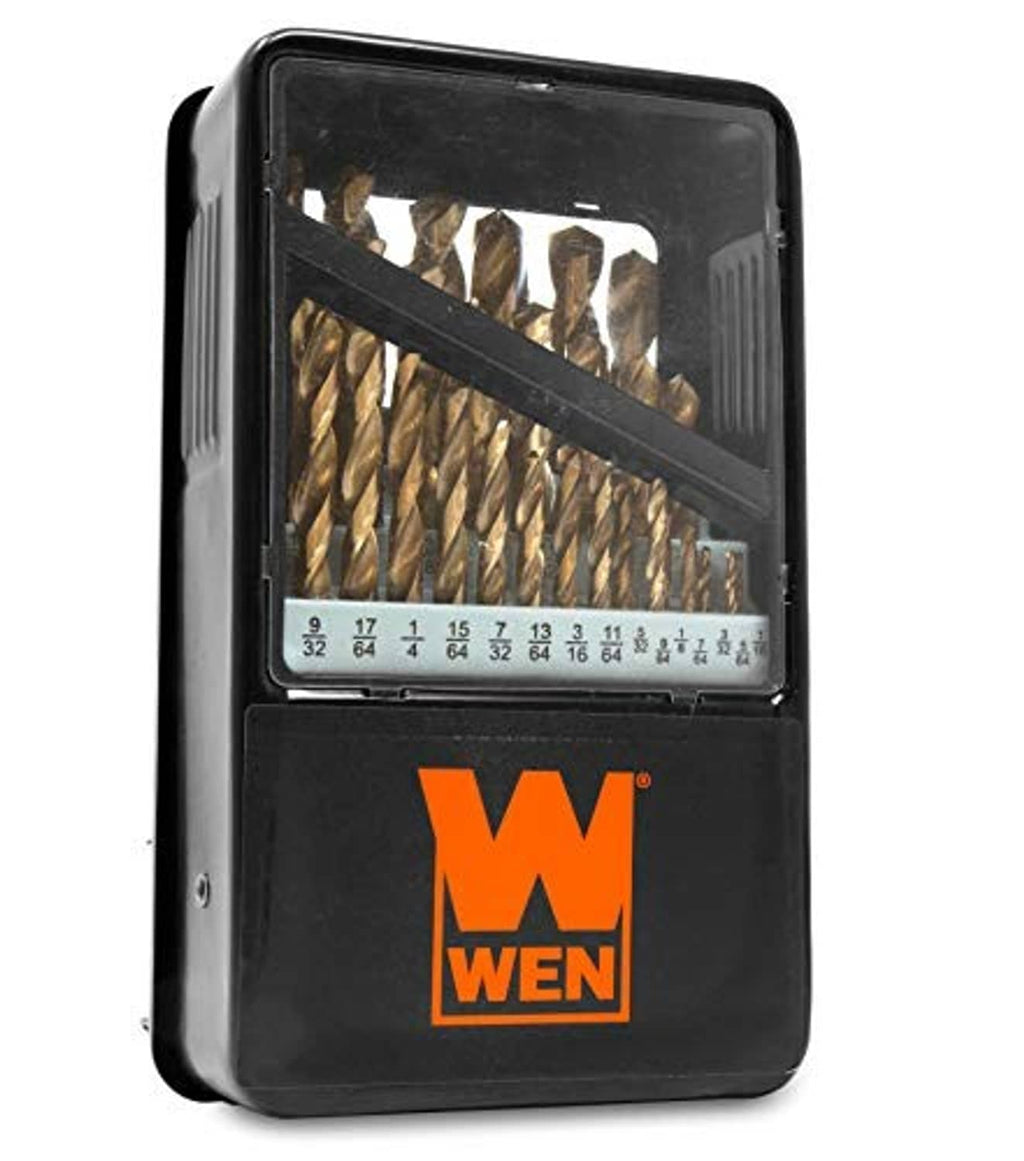 WEN 29-piece gold oxide HSS drill bit set in black case