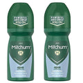 Green Mitchum men roll-on antiperspirant, unscented, two bottles, 48hr protection